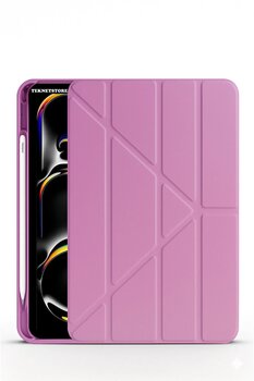 TEKNETSTORE İpad Pro 11 M4 M5 2024 2025 11 Inç Kılıf Kalem Bölmeli Stadlı Uyku Modlu Arkası Silikon Akıllı Case