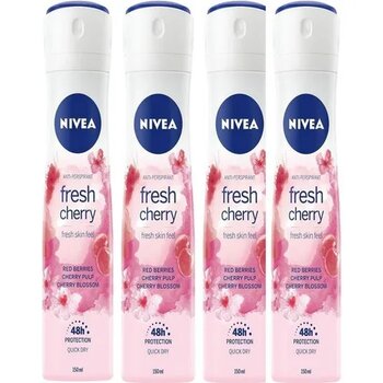 Nivea Fresh Cherry 4x150 ml Kadın Deodorant
