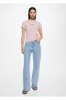 MANGO Woman Kirmizi Kadın Yetişkin T-Shirt XS Beden