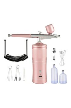 SHIPMENT Şarj edilebilir Airbrush Kompresör Seti Tırnak Sanatı Kozmetik Pasta Süsleme Nemlendirici Sprey