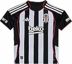 Adidas JN9937 2025/2026 Deplasman Çubuklu Beşiktaş Çocuk Forması