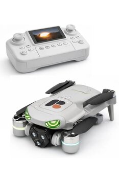 XİRA Katlanabilir Mini Drone HD Kameralı–LCD Ekranlı KumandaWiFi FPV Görüntü Aktarımı Işıklı Akıllı Drone