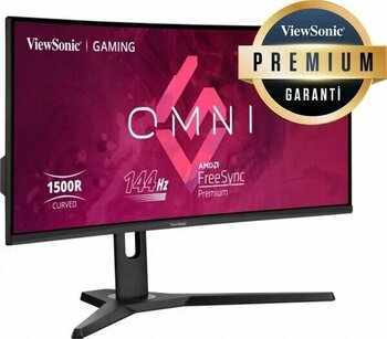 Viewsonic VX3418-2KPC-MHD 34 inç 21:9 HDR10 Curved VA LED 144 Hz 3440 x 1440 Oyuncu Monitörü