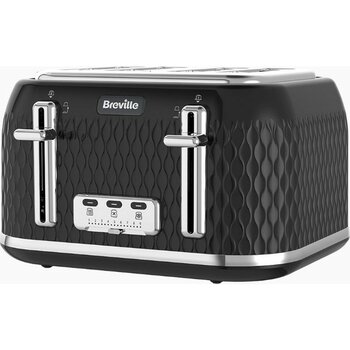 Breville Curve 4 Dilim Geniş Yuvalı Tost Makinesi - Siyah