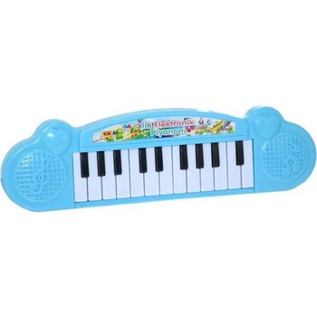 Erzi Oyuncak Ilk Piyanom Sesli Pilli 22 Tuşlu Mavi