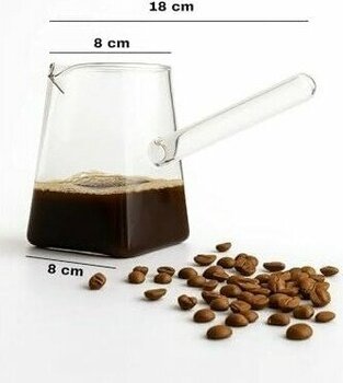 Borosilikat Cam Cezve – Dayanıklı, Ocak Üstü Uyumlu Şeffaf Kahve Cezvesi 400 ml