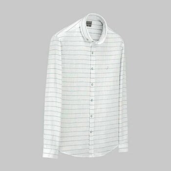 Sarar Goias Interview Slim Fit L Yeşil Düğmeli Yaka Uzun Kol Erkek Gömlek