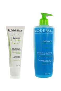 Bioderma Sebium Hydra Cream 40 ml Sebium Yıkama Jel 500 ml Akne Bakım Seti
