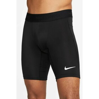Nike Pro Erkek Dri-Fıt Uzun Spor Şortu (Antrenman / Fitness) - Siyah - Beyaz - L
