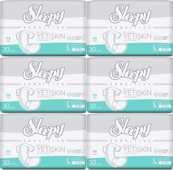 Sleepy Belbantlı Büyük Boy L 30'lu 6 Adet Hasta Bezi