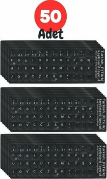 MN6 MF01 F Klavye Sticker/50 Adet-Laptop PC Uymlu-Silinmez/Türkçe F Klavye Sticker - 50 Adet