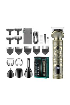 VGR 6 In 1 Saç Sakal ,burun Ve Vucut Tıraş Makinesi Düzeltici Profesyonel Şarj Edilebilir Metal