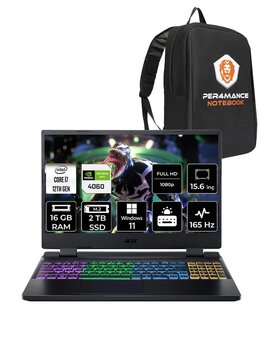 Acer Nitro 5 I7 12650h 16gb 1tb Ssd Rtx4060/8gb 165hz Fhd 15.6" W11p Gaming Laptop & Per4 Çanta