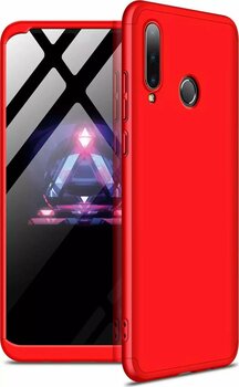 Microsonic Huawei P30 Lite Kılıf Double Dip 360 Protective Kırmızı