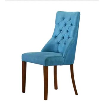 Bengi Ticaret 19803 Mavi Kapitone Kayın Ayak Sandalye