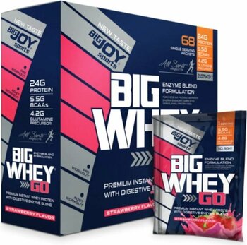 Bigjoy Sports Bigjoy Big Whey Go 68 Saşe Çilek Aromalı Protein 2070 gr