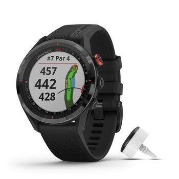 Garmin Approach S62 Paketi, 3 Ct10 Club Takip Sensörlü Premium Golf Gps Saati, Dahili Sanal Caddy, Haritalama Ve Tam Renkli Ekran, Siyah