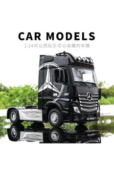 CarStore Mercedes Tır Kamyon Actros 1:36 Model Maket Araba Siyah