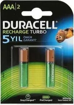 Duracell 900 Mah Şarjlı İnce Pil 2'li