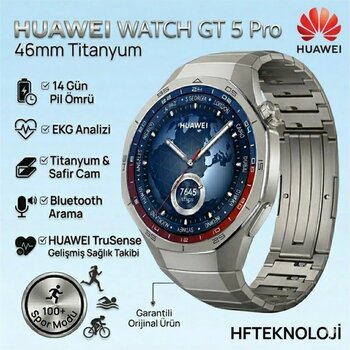 Huawei Watch Gt5 Pro 46MM - Titanyum - 46 mm