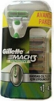 Gillette Mach3 Yedek Tıraş Bıçağı 4'lü Tıraş Makinesi Hediyeli