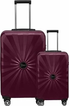 2'Li Valiz Seti Polikarbon Büyük Boy – Kabin Boy Valiz Bordo 1809