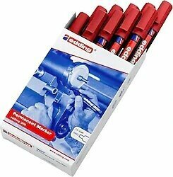 Edding 300 Yuvarlak Uçlu Kırmızı 10'lu Permanent Marker Kalem
