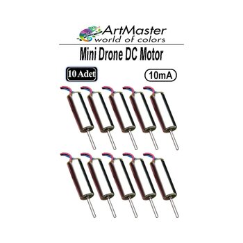 Mini Drone Motoru 10 Adet Çekirdeksiz Yüksek Hızlı Güçlü Deney Dc Dron Motoru Uçak Mini Drone Motoru Okul Helikopter