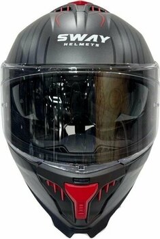Sway Kask Sway Sw 865 Space Black Red Güneş Gözlüklü - XL