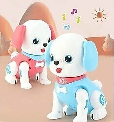 Luxury Robot Köpek Hareketli Müzikli Işıklı Emeklemeye Yardımcı Bebek Oyuncak 1 Adet