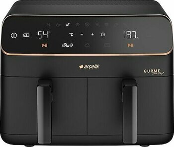 Arçelik FR 9284 Gurme DuoFry FR 8.5 lt 2400 W Siyah Airfryer Yağsız Fritöz