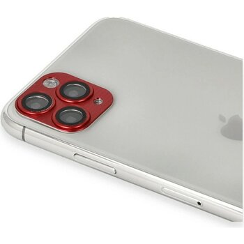 SiHako Iphone 11 Pers Alüminyum Kamera Lens - Kırmızı - 001-Renkli