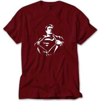 Z zepplin Superman Man Kırmızı Tişört - 4XL