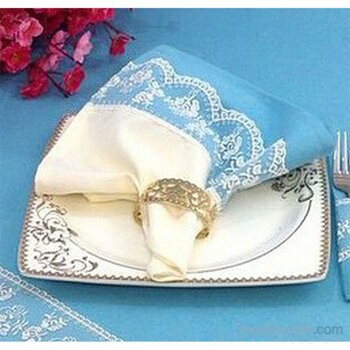 Clemensi Dekorluk 12 Kişilik Çift Renkli Peçete Turkuaz - 40 x 40 cm