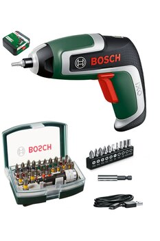 Bosch Akülü Vidalama Şarjlı Tornavida Şarjlı Matkap Ixo 7 .Nesil + Bosch 32 Parça Vidalama Ucu Seti