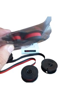 Antik Market Mekanik Daktilo Şeridi – 13 mm Pamuklu Kumaş / Kırmızı-Siyah veya Siyah Renk Seçenekli