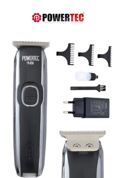 POWERTEC TR-858 Profesyonel Usb Şarjlı Saç Sakal Ense Vücut Tıraş Makinesi