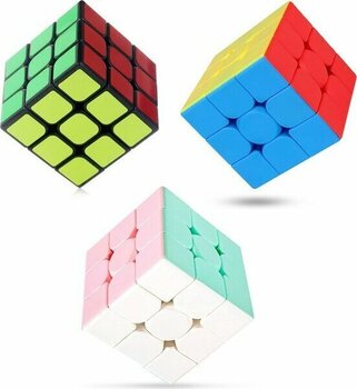 Toyaş 3 Adet Speed Cupe Rubik Küp Zeka Küpü 3x3 Hız Küpü,fidget Oyuncak Seyahat Zeka Oyunu - Renkli