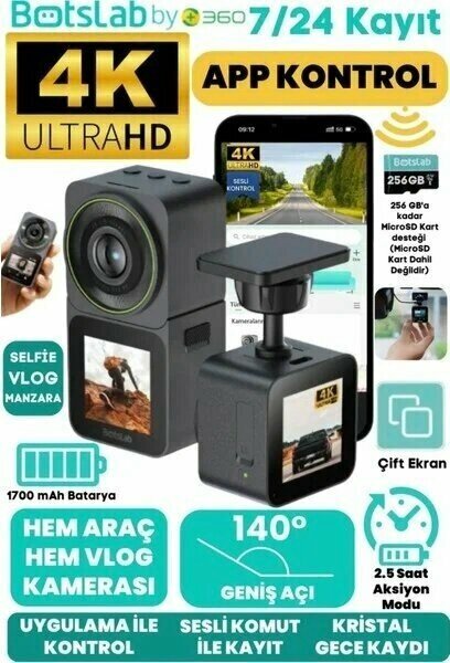 Botslab V9H 170° 4K (UHD) Araç ve aksiyon kamerası