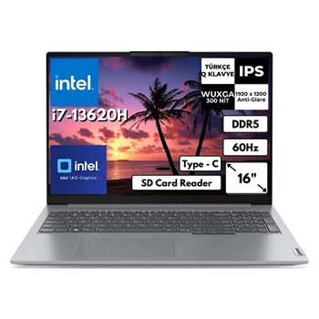 Lenovo ThinkBook 16 Gen 6 Intel Core i5-13420H 32 GB RAM 1 TB SSD UHD Graphics 16" Wuxga FreeDOS Notebook 21kh00sxtrat8