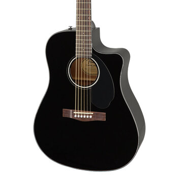 Fender Cd-60Sce Ceviz Klavye Black Elektro Akustik Gitar