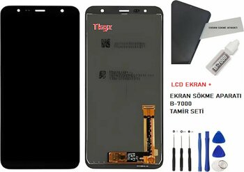 Samsung Galaxy J6 Plus - Sm-J610f Lcd Ekran Dokunmatik Orijinal Kalite + B-7000 + Tamir Seti