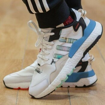 adidas Nite Jogger Gw 4229 Beyaz Erkek Spor Ayakkabı - 04 - Beyaz - Lacivert - 45