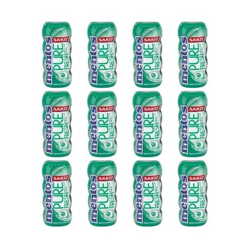 Mentos Pure Fresh Yeşil Nane Aromalı Şekersiz Tatlandırıcılı Draje Sakız 30 G X 12 Adet