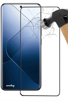 corcishop Xiaomi Redmi Note 14 Pro Kavisli Edge Ekran Koruyucu Temperli Kırılmaz Cam Parmak Izi Okur