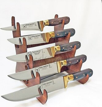 Cumhur Çelik Sürmene Wenge Saplı 5'li Kasap Bıçak Seti