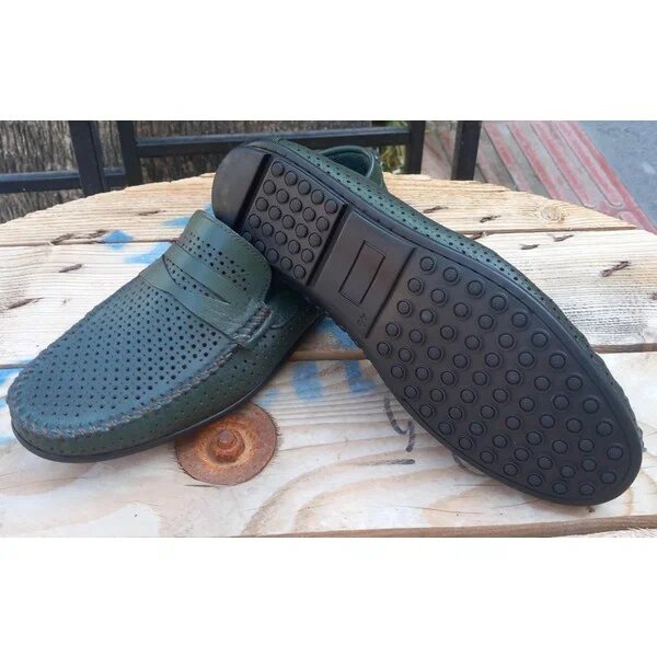 Bags Shoes INT-24Y31009 Yeşil 44 Erkek Loafer Ayakkabı