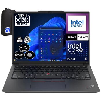 Lenovo Thinkpad E14 Gen 6 21m70092txep8 Ultra 5-125u 16gb Ram 2tb Ssd Intel Graphics 14" Wuxga Win11 Pro + Elektropasaj Çanta