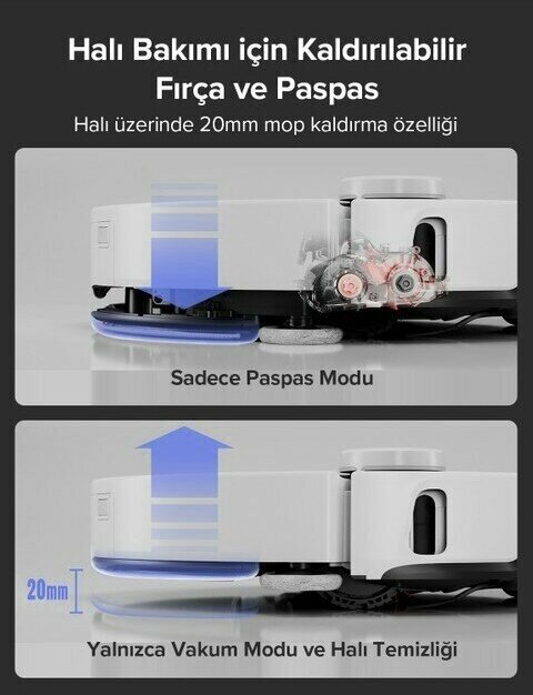 Roborock S8 MaxV Ultra Beyaz Kuru ve Islak Temizlik Robot Süpürge