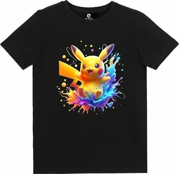 Pikachu Baskılı T-Shirt - 16 Yaş - 001 Siyah
